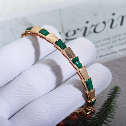 [Kismet Jewels ]SERPENTI BRACELET PINK GOLD MALACHITE