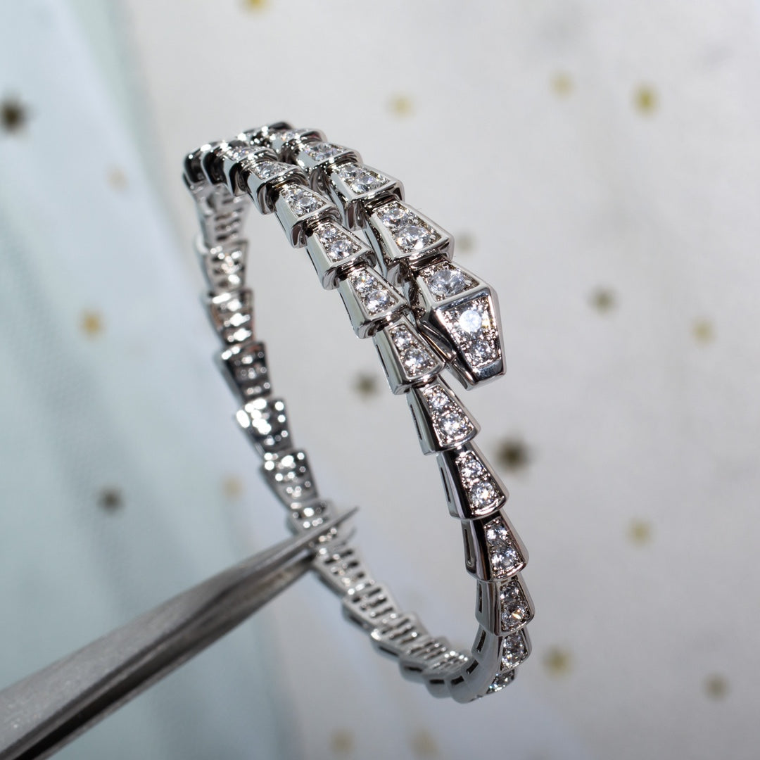 [Kismet Jewels ]SERPENTI BRACELET 6MM SILVER DIAMOND