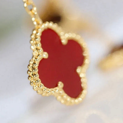 [Kismet Jewels ]CLOVER  2 MOTIF  TIGER EYE CARNELIAN EARRINGS