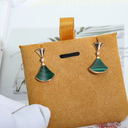 [Kismet Jewels ]DREAM MALACHITE PINK GOLD EARRINGS