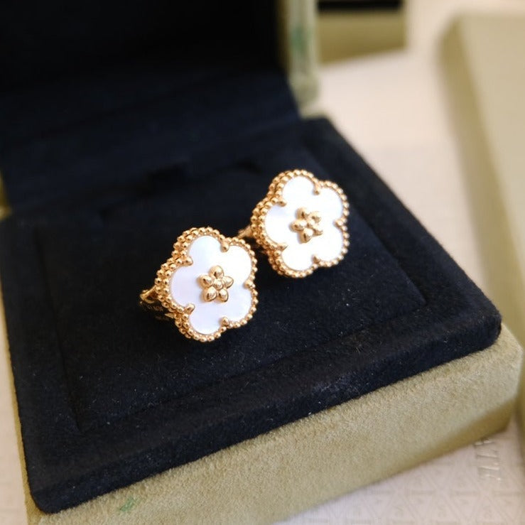 [Kismet Jewels ]LUCKY PINK GOLD WHITE MOP EARRINGS