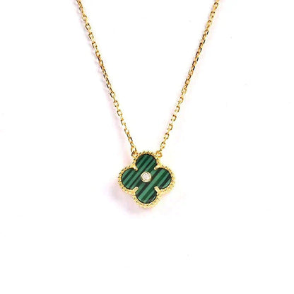 [Kismet Jewels ]CLOVER 15MM DIAMOND TURQUOISE NECKLACE