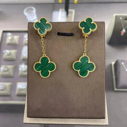 [Kismet Jewels ]CLOVER 2 MOTIFS  EARRINGS (MULTIPLE CHOICESC