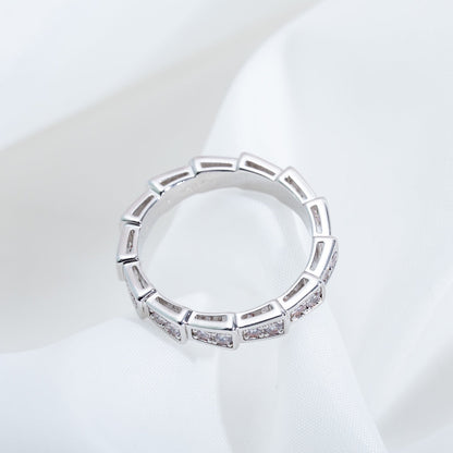 [Kismet Jewels ]SERPENTI RING SILVER DIAMOND PAVED 3MM