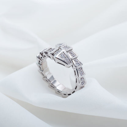 [Kismet Jewels ]SERPENTI RING SILVER DIAMOND PAVED 4MM
