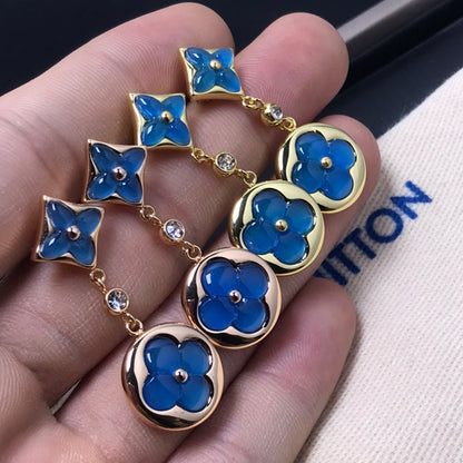 [Kismet Jewels ]STAR AND SUN AGATE DIAMOND EARRINGS