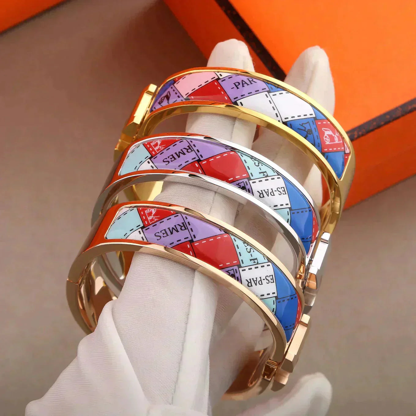 [Kismet Jewels ]H BRACELET DOTTED BORDER 12MM