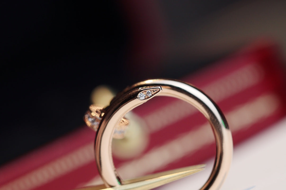 [Kismet Jewels ]JUSTE RING 2.65MM PINK GOLD DIAMOND