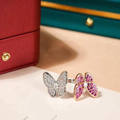 [Kismet Jewels ]TWIN BUTTERFLY DIAMOND RING