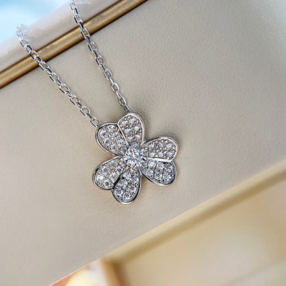 [Kismet Jewels ]CLOVER DIAMOND NECKLACE SILVER