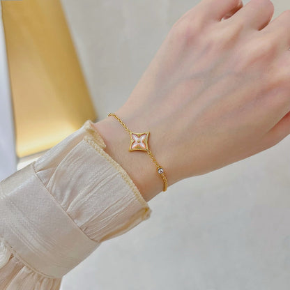 [Kismet Jewels ]STAR 1 DIAMOND PINK GOLD BRACELET
