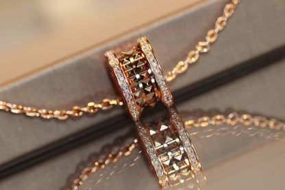 [Kismet Jewels ]ZERO 1 ROCK PEDANT PINK GOLD NECKLACE