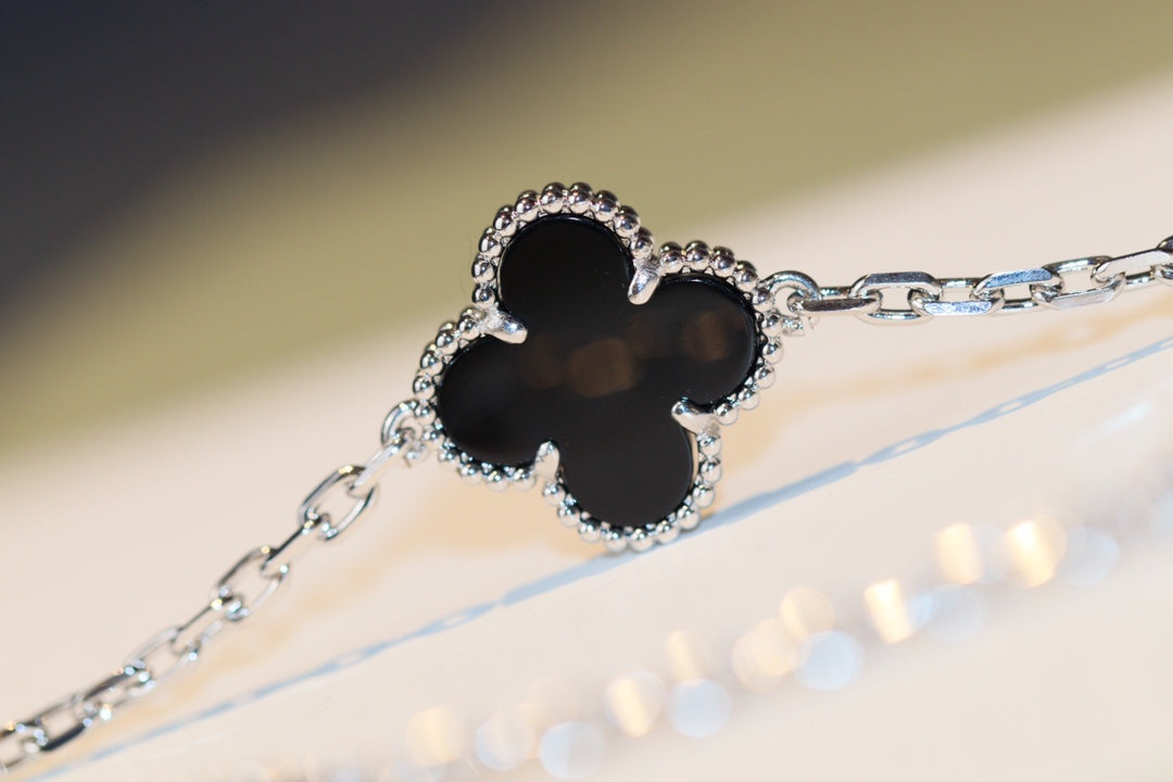 [Kismet Jewels ]CLOVER 20 MOTIFS ONYX DIAMOND SILVER