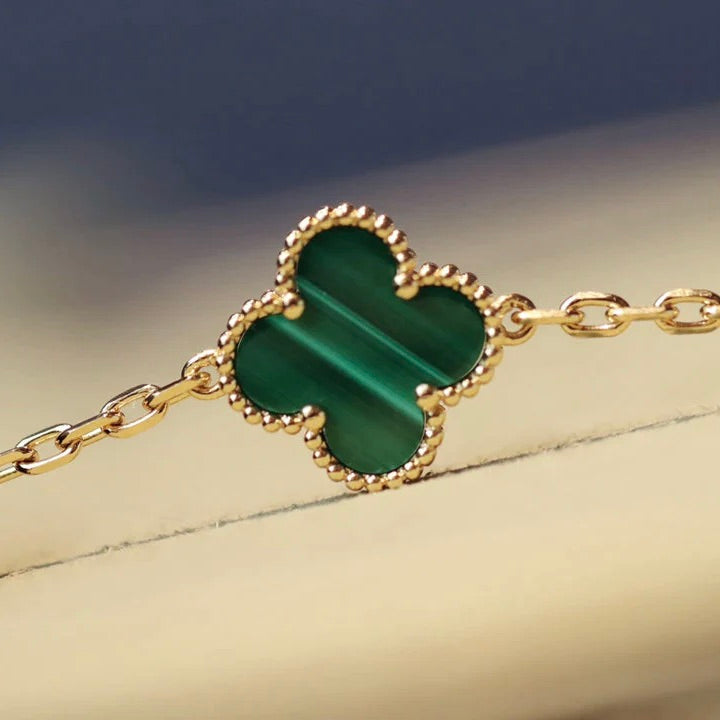 [Kismet Jewels ]CLOVER 20 MOTIFS MALACHITE GOLD