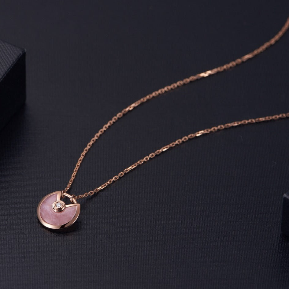 [Kismet Jewels ]AMULETTE ROSE GOLD PINK MOP NECKLACE