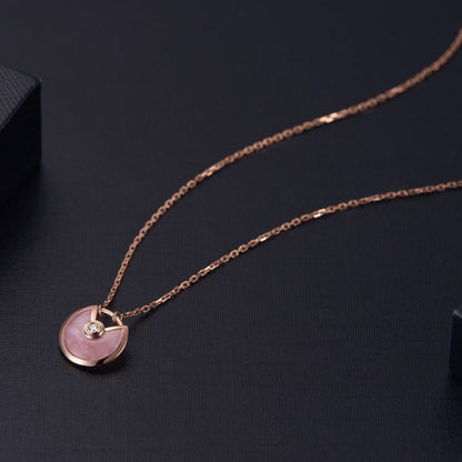 [Kismet Jewels ]AMULETTE ROSE GOLD PINK MOP NECKLACE