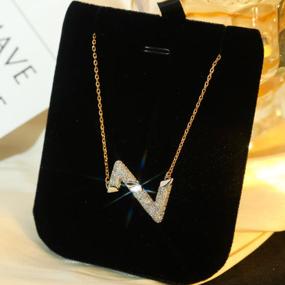 [Kismet Jewels ]VOLT SILVER DIAMOND PEDANT NECKLACE