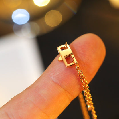 [Kismet Jewels ]STAR AND SUN DIAMOND PINK GOLD NECKLACE