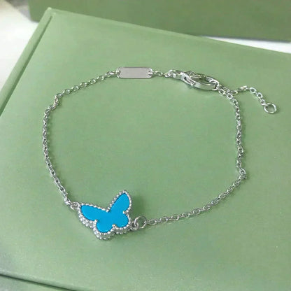 [Kismet Jewels ]BUTTERFLY TURQUOISE BUTTERFLY BRACELET SILVER
