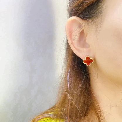 [Kismet Jewels ]CLOVER MEDIUM 1 MOTIFS CARNELIAN  EARRINGS