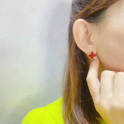 [Kismet Jewels ]CLOVER MEDIUM 1 MOTIFS CARNELIAN  EARRINGS