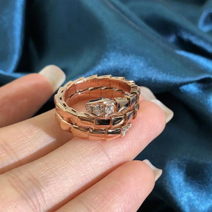 [Kismet Jewels ]SERPENTS DOUBLE ROW DIAMOND RING