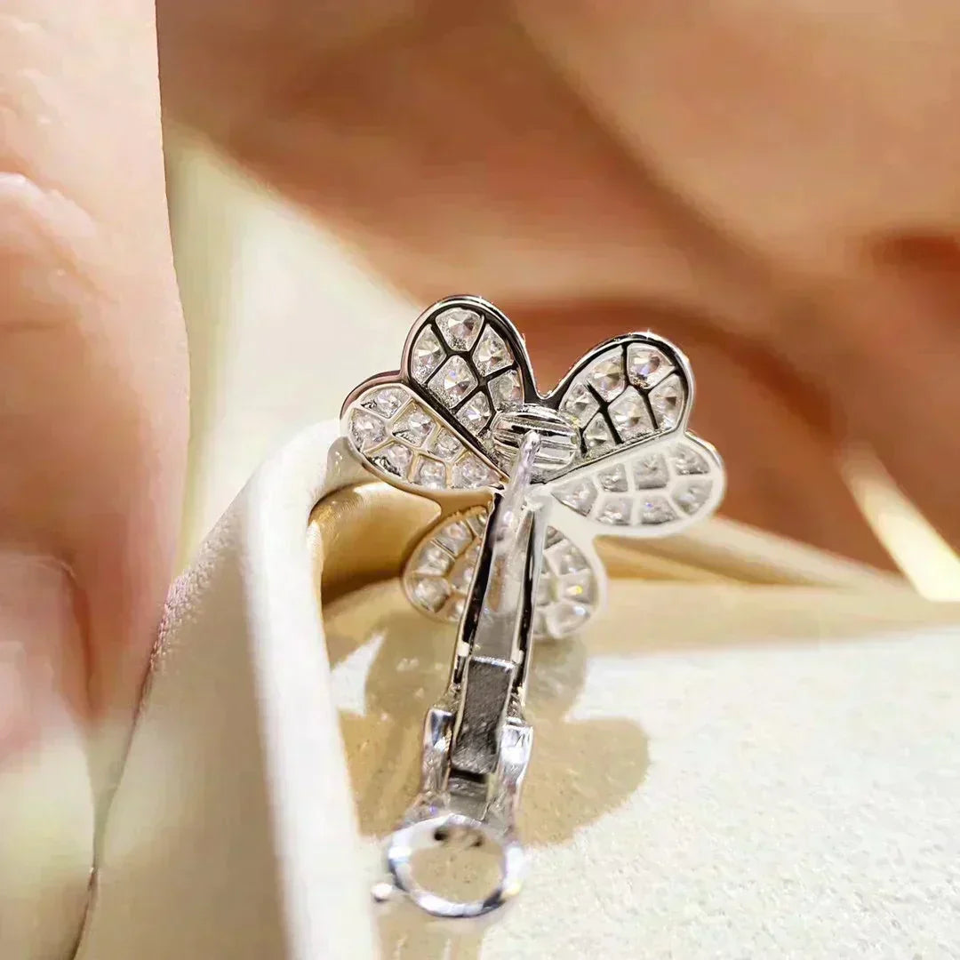 [Kismet Jewels ]CLOVER COMOS DIAMOND EARRINGS SILVER