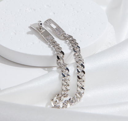[Kismet Jewels ]KELLY CHAIN SILVER DIAMOND BRACELET