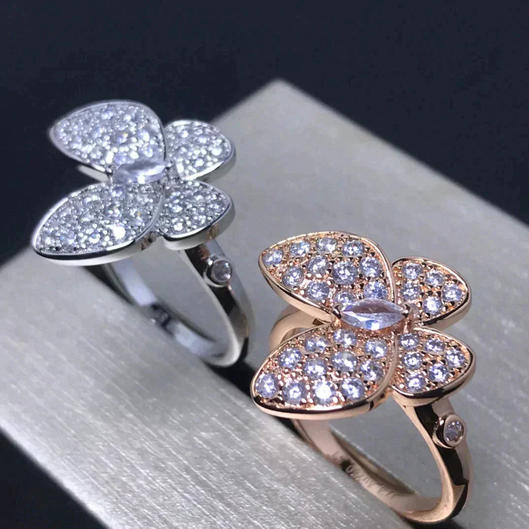 [Kismet Jewels ]BUTTERFLY PINK GOLD DIAMOND RING