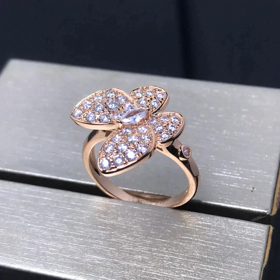 [Kismet Jewels ]BUTTERFLY PINK GOLD DIAMOND RING