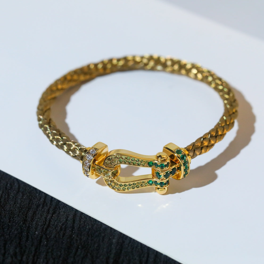 [Kismet Jewels ]FORCE 10 GOLD GREEN DIAMOND PAVED
