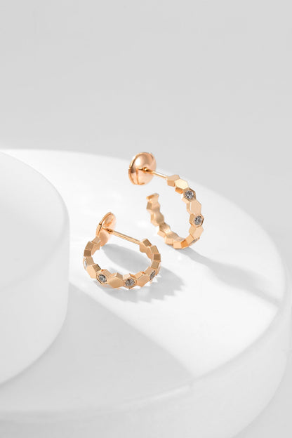 [Kismet Jewels ]BEE LOVE DIAMOND HOOP EARRINGS