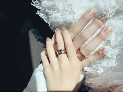 [Kismet Jewels ]ZERO 1 ROCK BLACK CERAMIC PINK GOLD LARGE MODEL