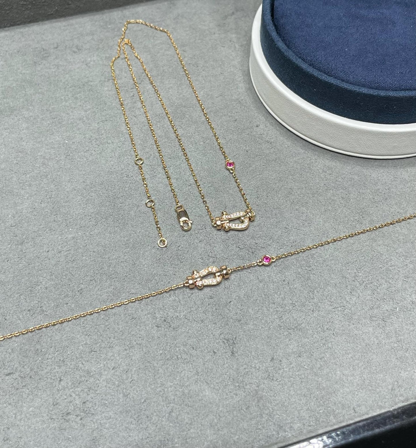 [Kismet Jewels ]FORCE 10 DIAMOND PINK GOLD NECKLACE