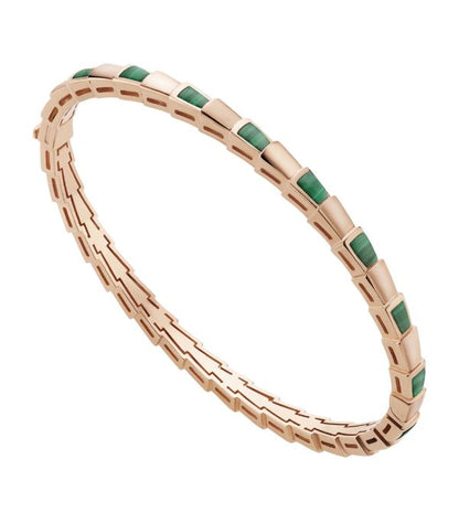 [Kismet Jewels ]SERPENTI BRACELET PINK GOLD MALACHITE