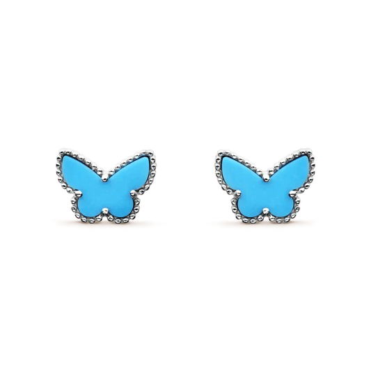[Kismet Jewels ]BUTTERFLY TURQUOISE EARRINGS SILVER