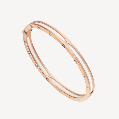 [Kismet Jewels ]ZERO 1 PINK GOLD WITH WHITE CERAMIC BRACELET