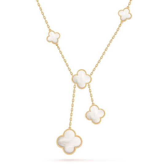 [Kismet Jewels ]CLOVER MOTHER OF PEARL NECKLACE 6 MOTIF
