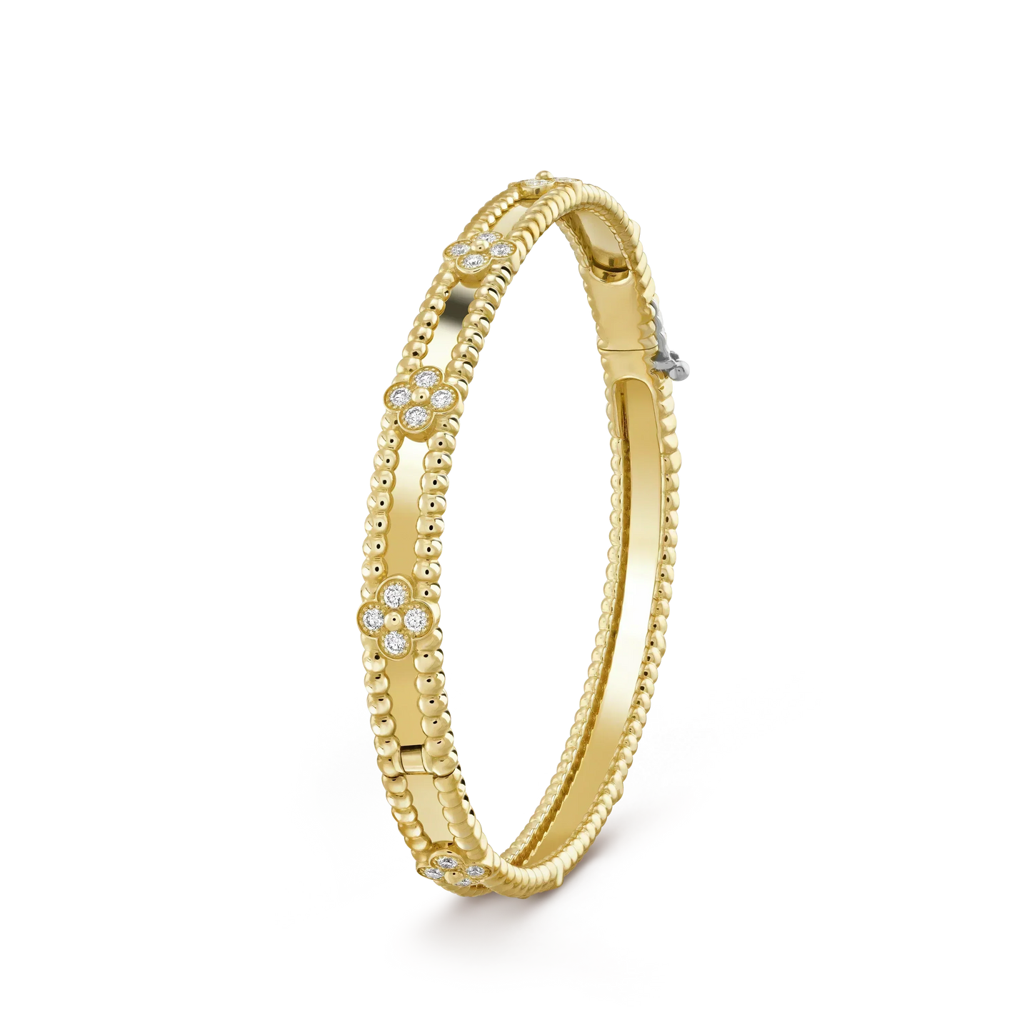 [Kismet Jewels ]CLOVER BRACELET 4MM DIAMONDS