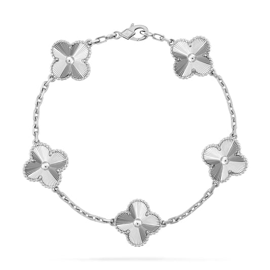 [Kismet Jewels ]CLOVER SILVER 5 MOTIFS BRACELET