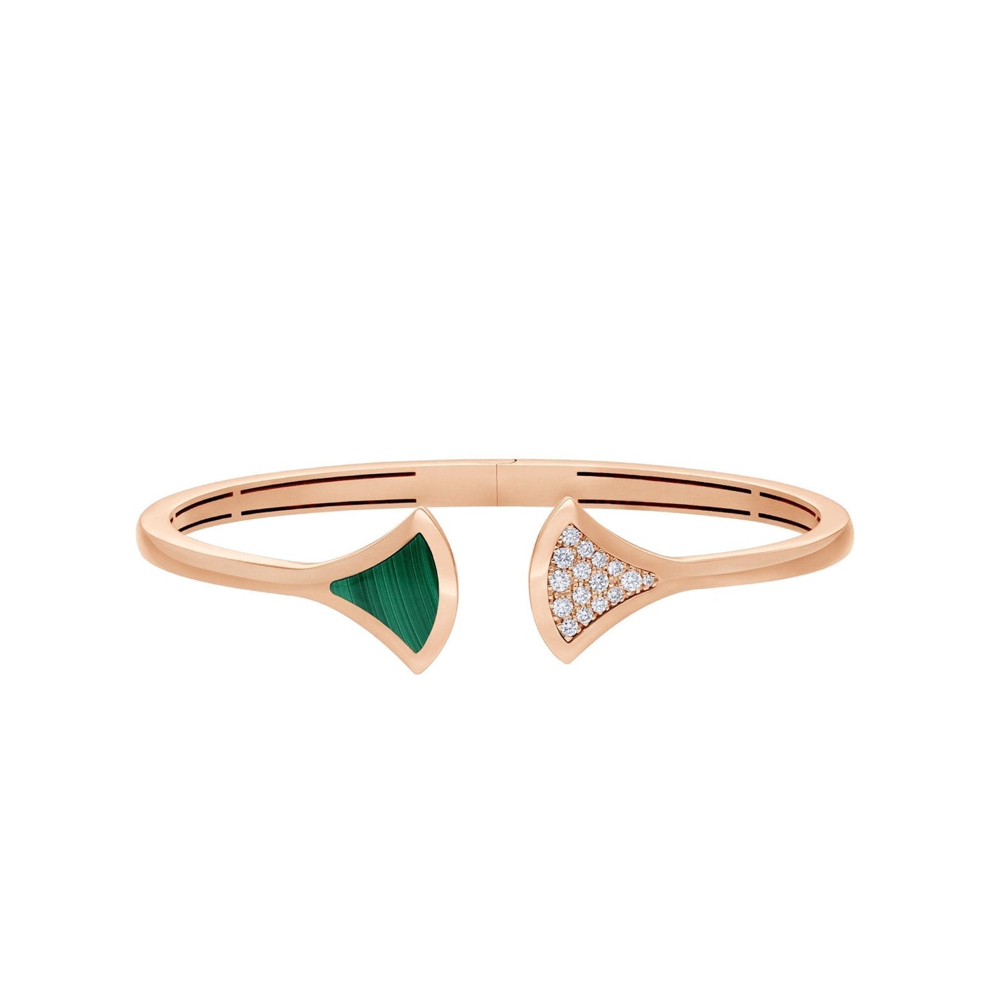 [Kismet Jewels ]DREAM BRACELET OPEN MALACHITE PINK GOLD