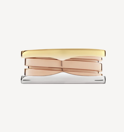 [Kismet Jewels ]ZERO 1 THREE-BAND ROSE WHITE AND YELLOW RING