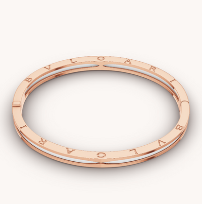 [Kismet Jewels ]ZERO 1 PINK GOLD WITH WHITE CERAMIC BRACELET