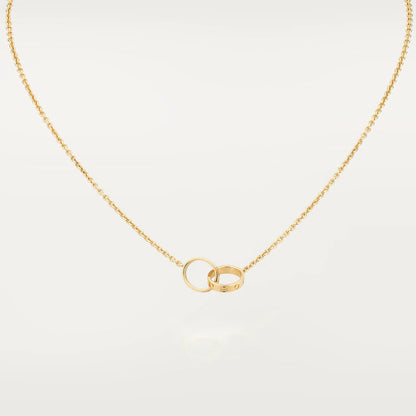 [Kismet Jewels ]LOVE NECKLACE DOUBLE RING GOLD