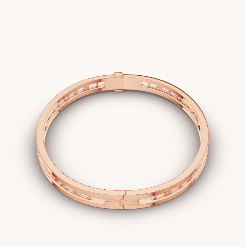 [Kismet Jewels ]ZERO 1 SPIRAL LOGO PINK GOLD BRACELET