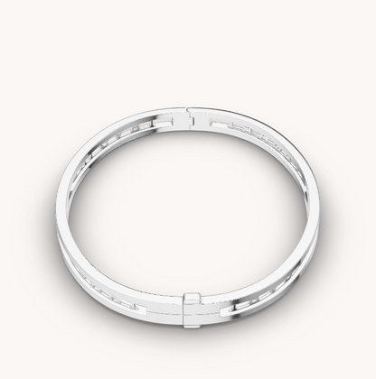[Kismet Jewels ]ZERO 1 SPIRAL LOGO SILVER BRACELET