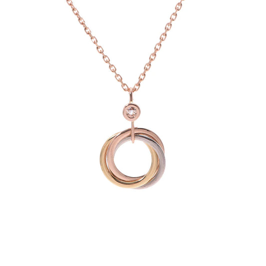 [Kismet Jewels ]TRINITY SILVER GOLD PINK GOLD NECKLACE