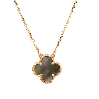 [Kismet Jewels ]CLOVER 15MM  GRAY MOTHER OF PEARL NECKLACE