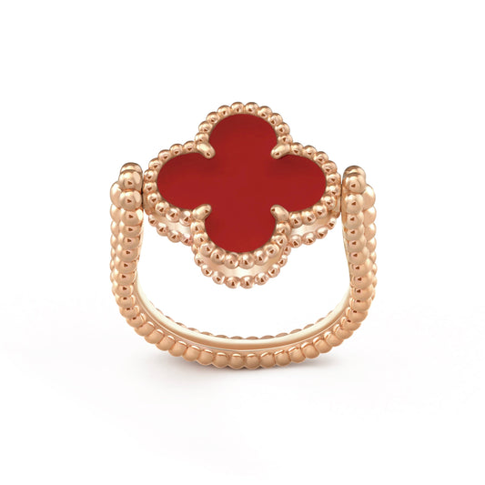[Kismet Jewels ]CLOVER RIVERSIBLE PINK GOLD RING
