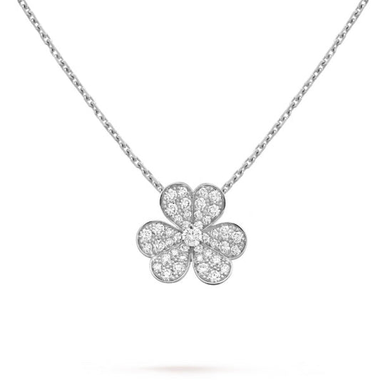 [Kismet Jewels ]CLOVER DIAMOND NECKLACE SILVER